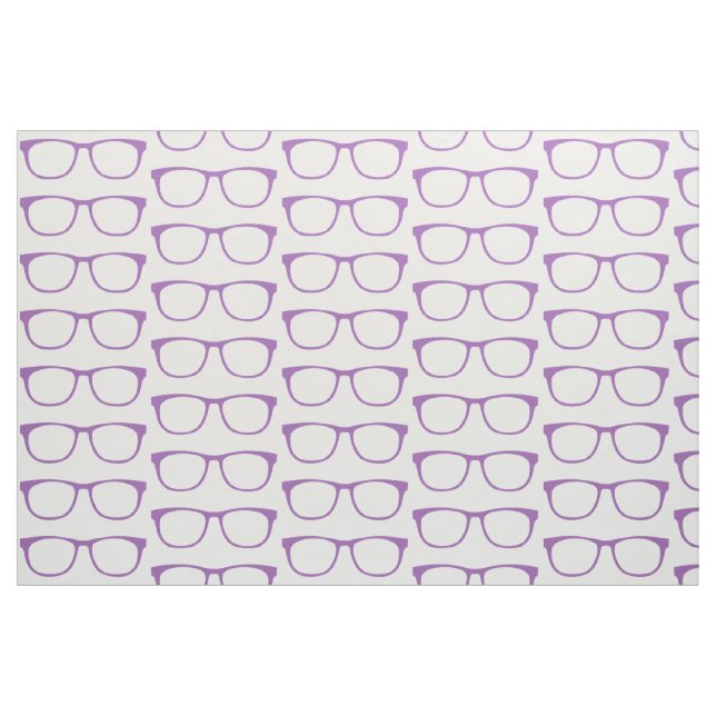Purple Hipster Geek Glasses Fabric (Fat Quarter)