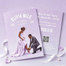 purple holding-hands artwork wedding