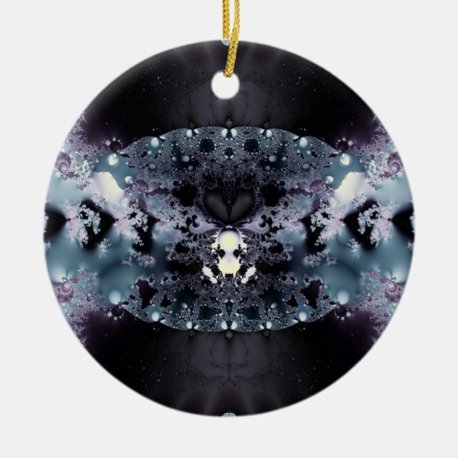 Purple Hole Ceramic Tree Decoration (Front)