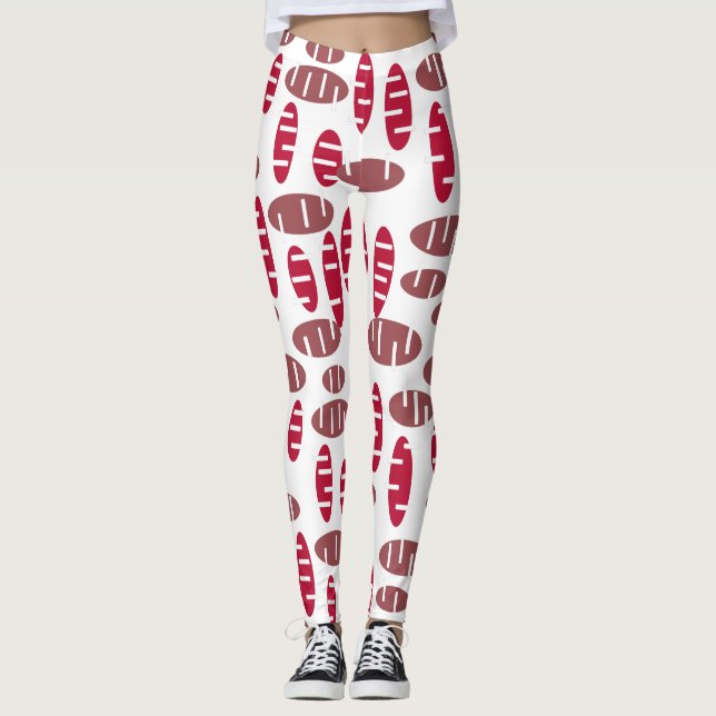 Purple Holey Ovals  Leggings (Front)