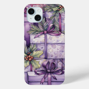PURPLE HOLIDAY PRESENTS iPhone 15 MINI CASE