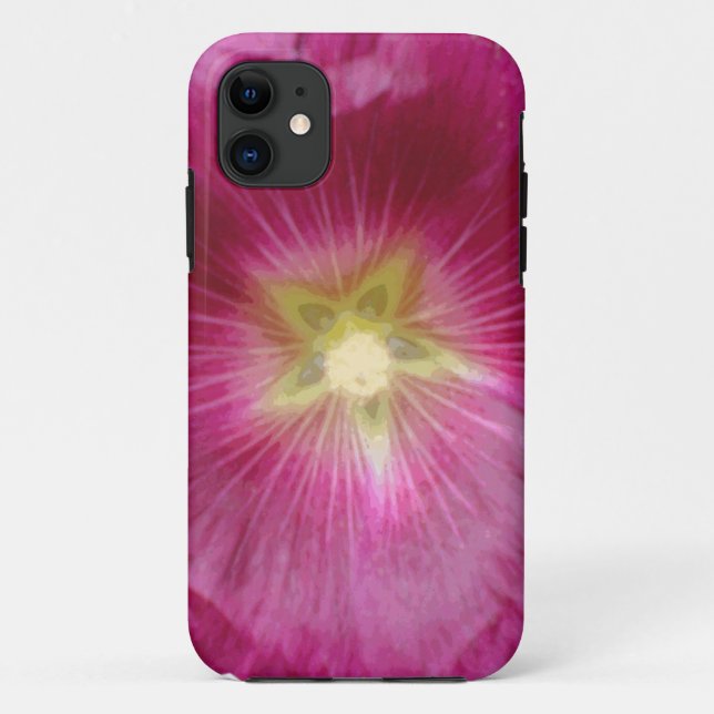 Purple Hollyhocks iPhone 5 Case (Back)