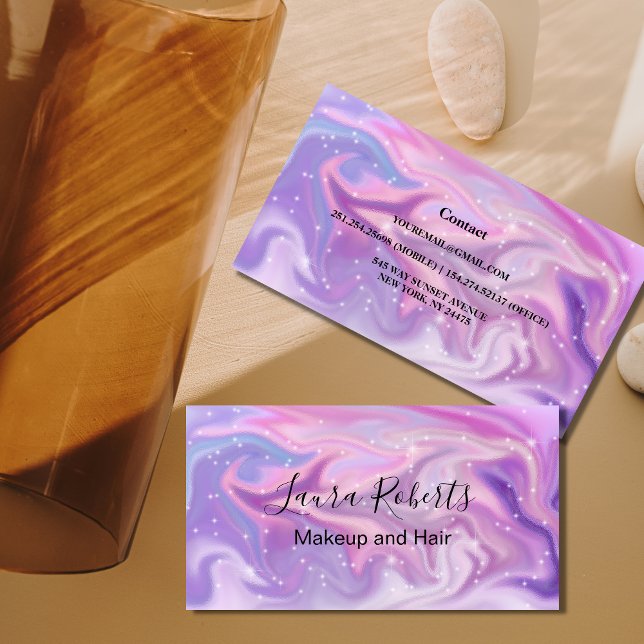 Purple Holographic Colour Shift Business Card (Creator Uploaded)