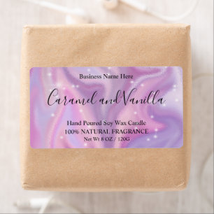 Purple Holographic Colour Shift Candles Label