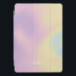 Purple Holographic Gradient Ombré Elegant Script iPad Pro Cover<br><div class="desc">Stylish Trendy Purple Holographic Gradient Ombré Cover for iPad with elegant script for School or Office in Pink,  Purple,  Blue. Customise this iPad Cover with your own name.</div>