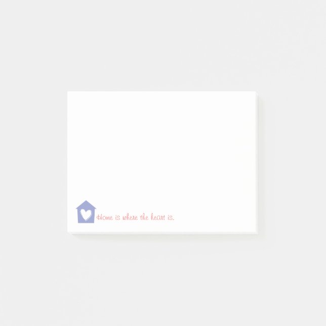 Purple Home Is Where the Heart Is Notes (Front)