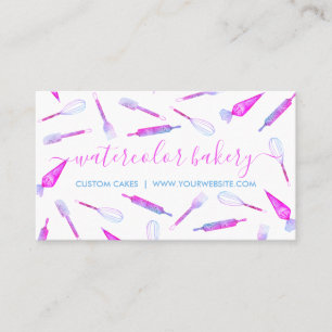 Purple HomeBakery Pastry Chef Business Card