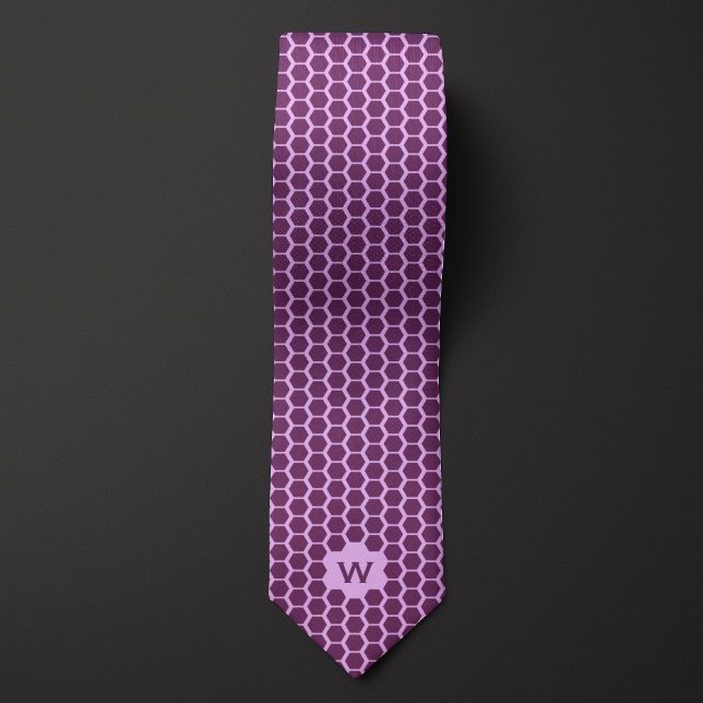 Purple Honeycomb Casual Tie (Creator Uploaded)