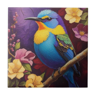  Purple Honeycreeper Ceramic Tile