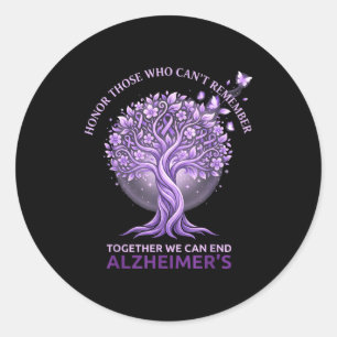 Purple honour those who can’t remember alzheimer’s classic round sticker