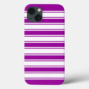 Purple Horizontal Stripe iPhone 13 Case