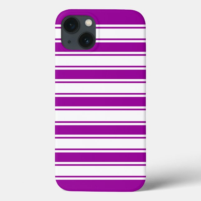 Purple Horizontal Stripe Case-Mate iPhone Case (Back)