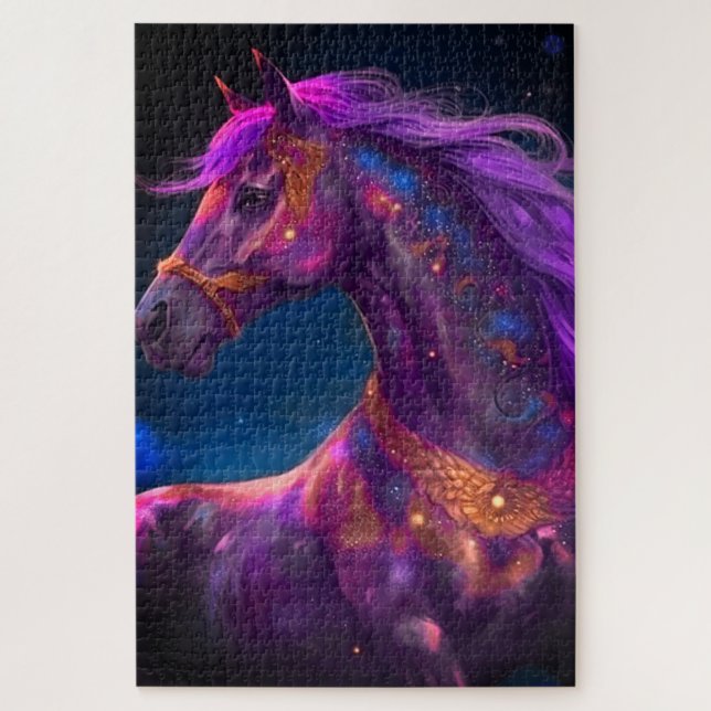 Purple Horse Jigsaw Puzzle (Vertical)
