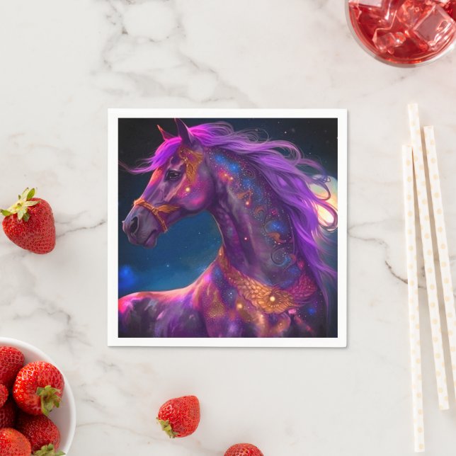 Purple Horse Napkin (Insitu)
