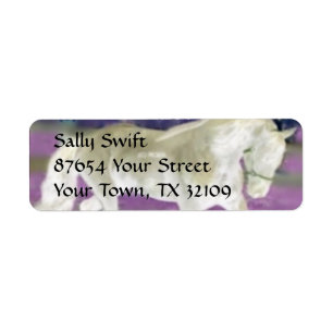 Purple Horse Return Address Label