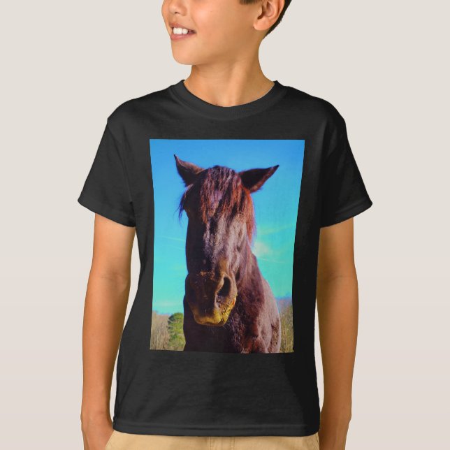 Purple Horse w/ Green Mouth T-Shirt (Front)