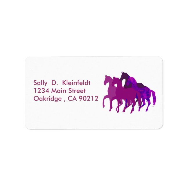 Purple Horses Fantasy Label (Front)