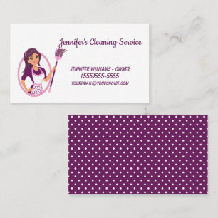 Purple House Keeping Service  Business Card