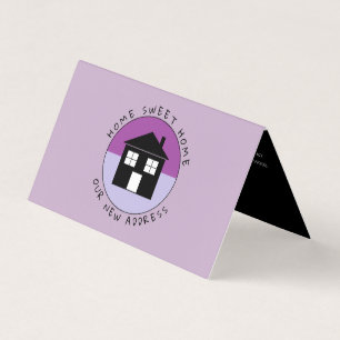 Purple House Logo, Change of Address Card