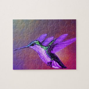 Purple hummingbird jigsaw puzzle