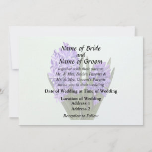 Purple Hyacinth Duo Invitation