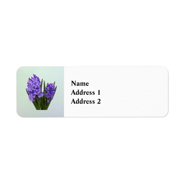 Purple Hyacinth Duo Return Address Label (Front)