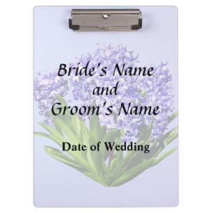 Purple Hyacinths Wedding Products Clipboard