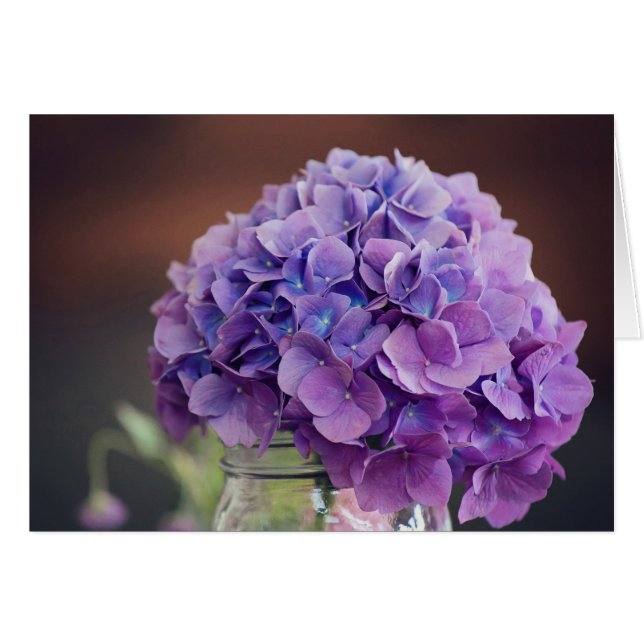 Purple Hydrangea Blank Cards (Front Horizontal)