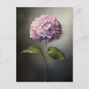 Purple Hydrangea Botanical Painting Postcard