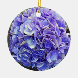 Purple Hydrangea Ceramic Ornament