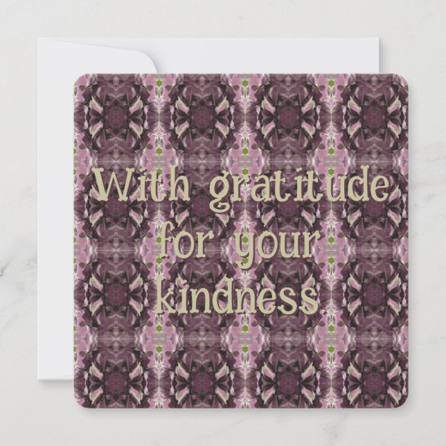 Purple Hydrangea Flat Thank You Card (Front)