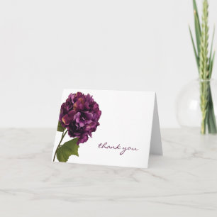 Purple Hydrangea - floral thank you notes