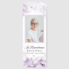 Purple Hydrangea Flowers Funeral Prayer Card