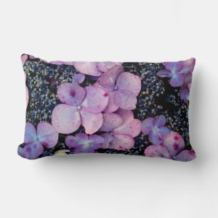 Purple Hydrangea Flowers-LUMBAR PILLOW
