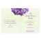 Purple Hydrangea Folded Wedding Program Template