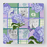 Purple Hydrangea Instagram Photo Quilt Collage