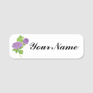 Purple Hydrangea Name Tag