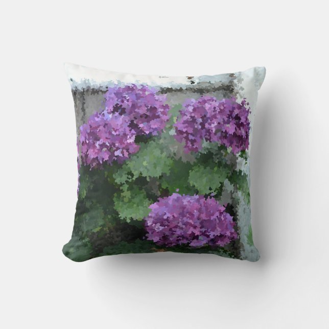 Purple Hydrangea Pillow (Front)