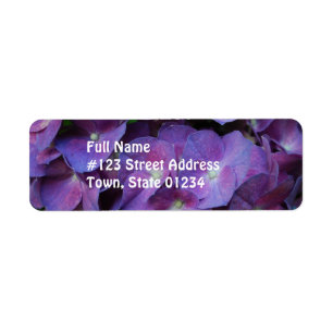 Purple Hydrangea Return Address Label