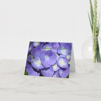 Purple Hydrangea Save the Date Card