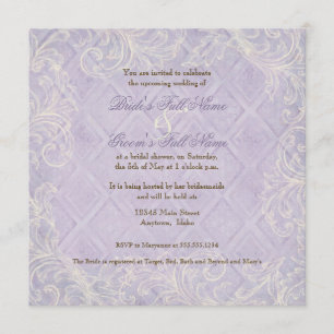Purple Hydrangea Swirl - Bridal Shower Invitation