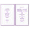 Purple Hydrangea Template Wedding Program