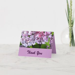 Purple Hydrangea Thank You Card