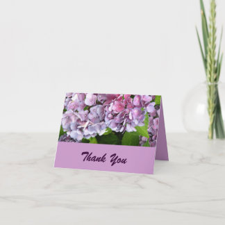 Purple Hydrangea Thank You Card