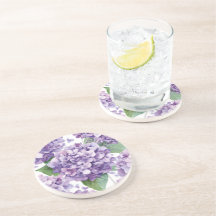 Purple Hydrangea Watercolor Floral Lavender Bloom 