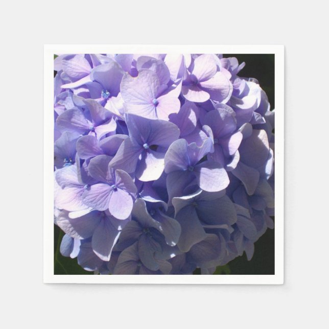 Purple Hydrangeas purple flowers  Napkin (Front)