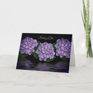 Purple Hydrangeas Thinking of You Card