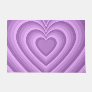 Purple Hypnotic Heart Love Pattern Doormat