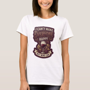 Purple I CAN'T MAKE EVERYONE HAPPY BUT WINE CAN T-Shirt