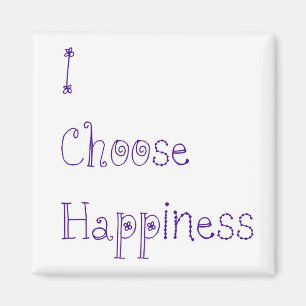 Purple I Choose Happiness Magnet